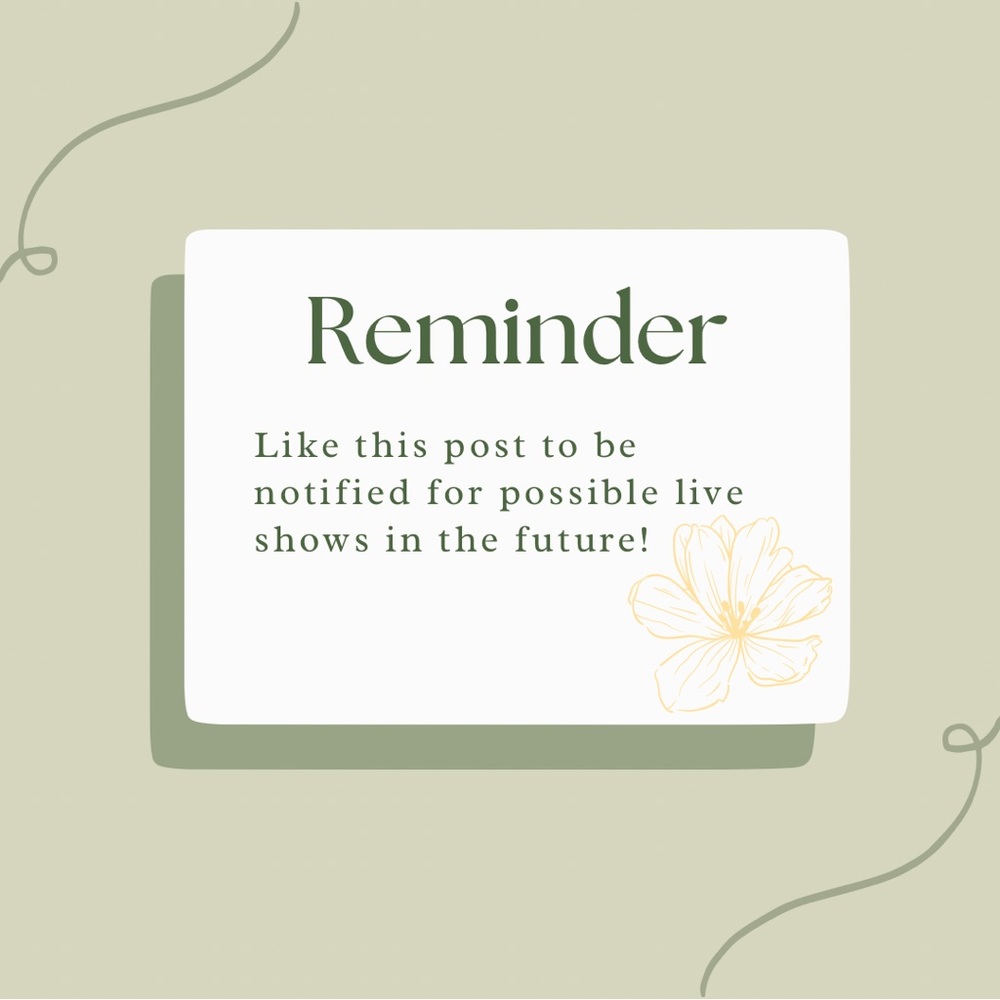 🤍 LIKE THIS FOR LIVE SHOWS! 🌿